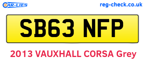 SB63NFP are the vehicle registration plates.