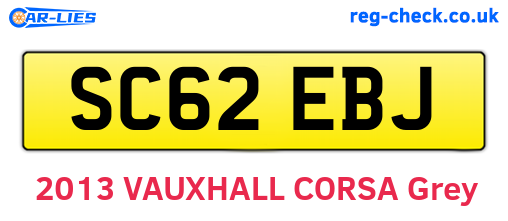 SC62EBJ are the vehicle registration plates.
