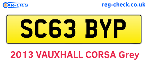 SC63BYP are the vehicle registration plates.