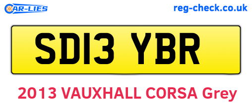 SD13YBR are the vehicle registration plates.