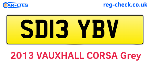 SD13YBV are the vehicle registration plates.