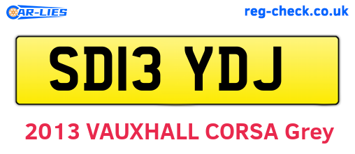 SD13YDJ are the vehicle registration plates.