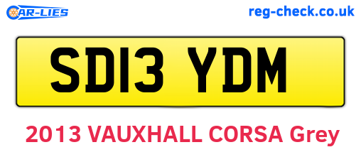 SD13YDM are the vehicle registration plates.