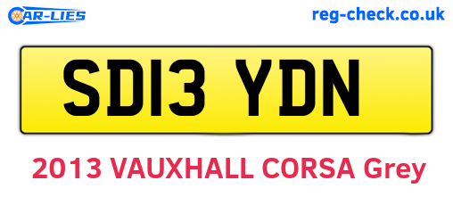 SD13YDN are the vehicle registration plates.