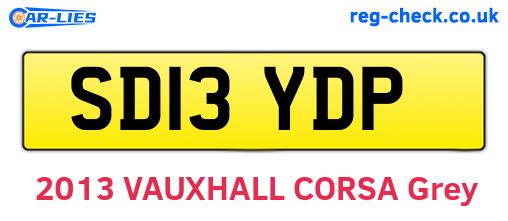 SD13YDP are the vehicle registration plates.
