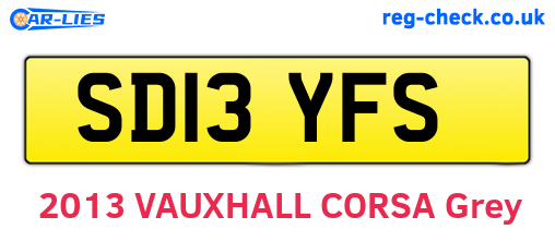 SD13YFS are the vehicle registration plates.