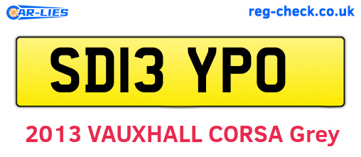 SD13YPO are the vehicle registration plates.