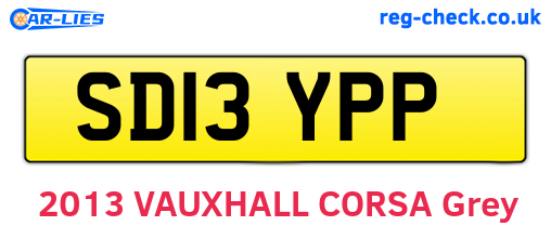 SD13YPP are the vehicle registration plates.