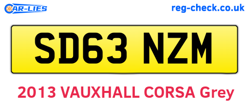 SD63NZM are the vehicle registration plates.
