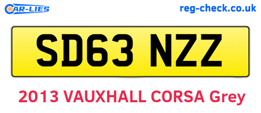 SD63NZZ are the vehicle registration plates.