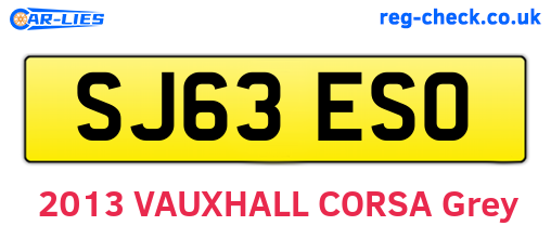 SJ63ESO are the vehicle registration plates.