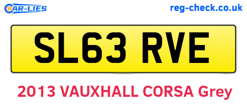 SL63RVE are the vehicle registration plates.