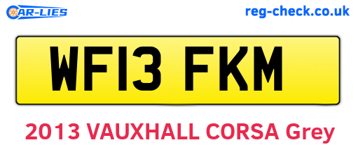 WF13FKM are the vehicle registration plates.