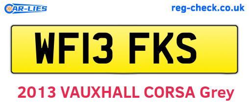 WF13FKS are the vehicle registration plates.