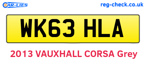 WK63HLA are the vehicle registration plates.