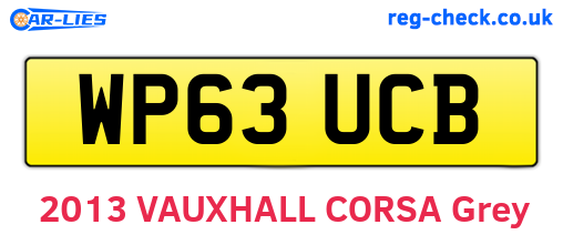 WP63UCB are the vehicle registration plates.