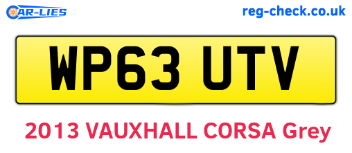 WP63UTV are the vehicle registration plates.