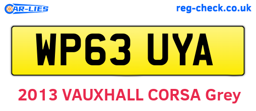 WP63UYA are the vehicle registration plates.
