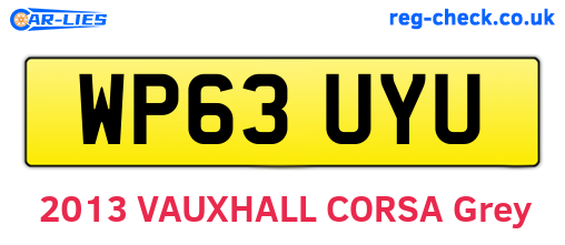 WP63UYU are the vehicle registration plates.