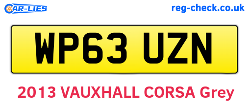 WP63UZN are the vehicle registration plates.
