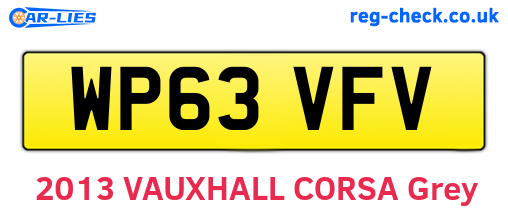 WP63VFV are the vehicle registration plates.