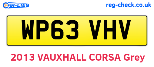 WP63VHV are the vehicle registration plates.