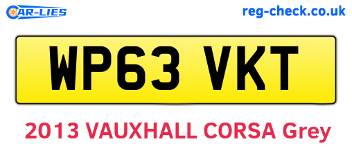 WP63VKT are the vehicle registration plates.