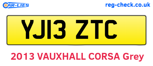 YJ13ZTC are the vehicle registration plates.