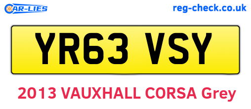 YR63VSY are the vehicle registration plates.