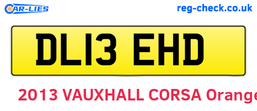 DL13EHD are the vehicle registration plates.
