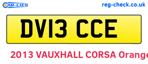DV13CCE are the vehicle registration plates.
