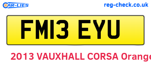 FM13EYU are the vehicle registration plates.