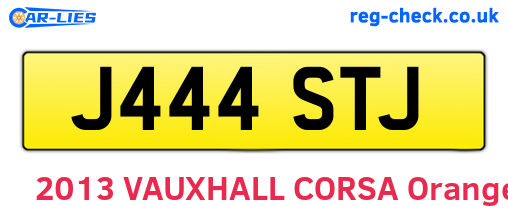 J444STJ are the vehicle registration plates.
