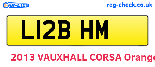 L12BHM are the vehicle registration plates.