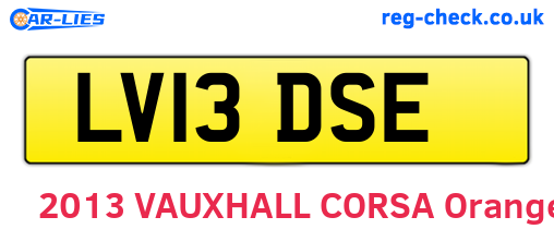 LV13DSE are the vehicle registration plates.