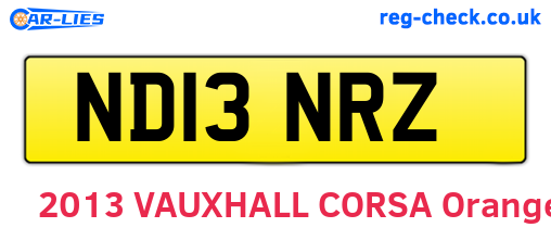 ND13NRZ are the vehicle registration plates.