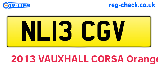 NL13CGV are the vehicle registration plates.