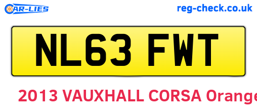 NL63FWT are the vehicle registration plates.