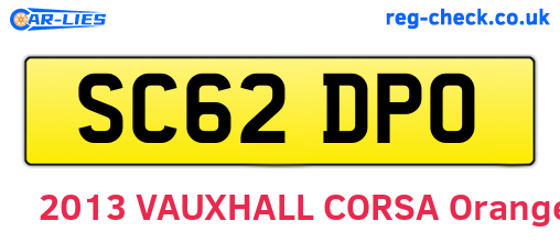 SC62DPO are the vehicle registration plates.