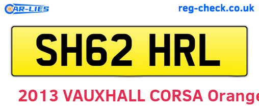 SH62HRL are the vehicle registration plates.