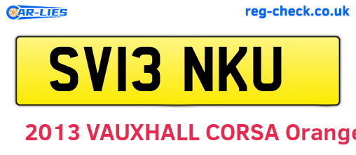SV13NKU are the vehicle registration plates.