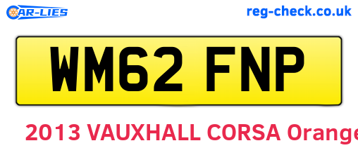 WM62FNP are the vehicle registration plates.