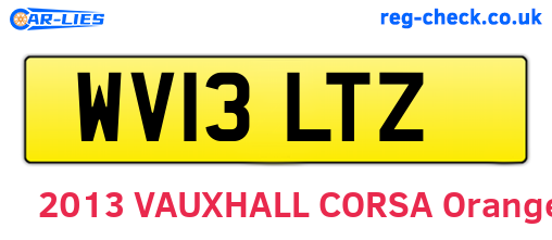 WV13LTZ are the vehicle registration plates.