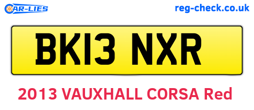 BK13NXR are the vehicle registration plates.