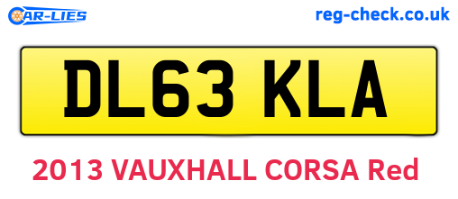 DL63KLA are the vehicle registration plates.