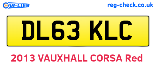DL63KLC are the vehicle registration plates.