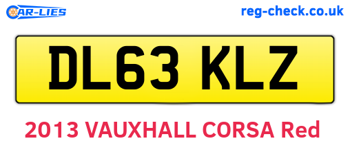 DL63KLZ are the vehicle registration plates.