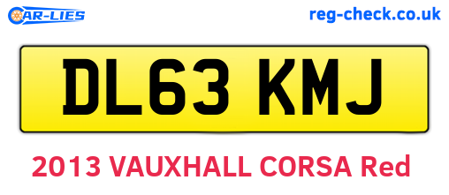DL63KMJ are the vehicle registration plates.