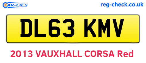DL63KMV are the vehicle registration plates.