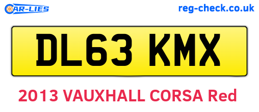 DL63KMX are the vehicle registration plates.